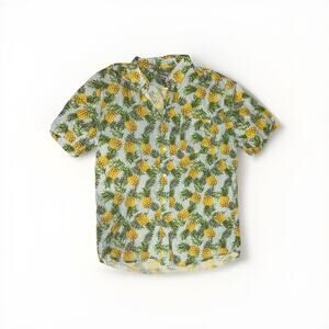 Falls Creek Men’s Button Down Pineapple Shirt Size Large